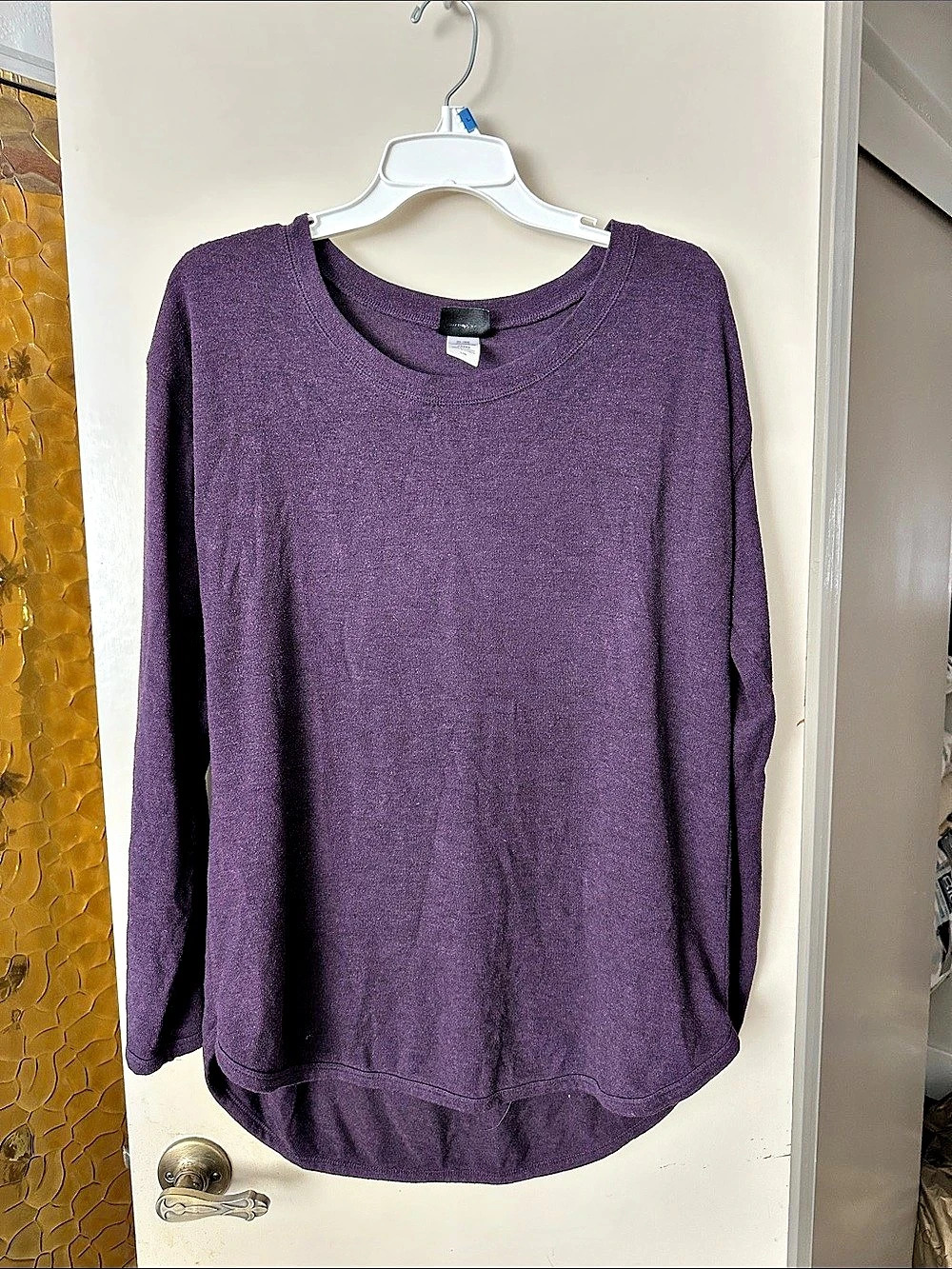 Felina Long Sleeve Top in Purple Size Large